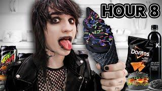 Emo Only Eats BLACK FOODS For 24 HOURS