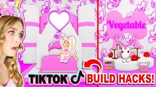 Building With *TIKTOK HACKS* In Adopt Me Roblox