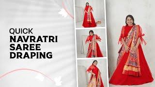 An easy drape for Navratri  Dolly Jains quick saree draping styles