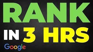 1st Page of Google in3 Hours How To Rank FAST on Google
