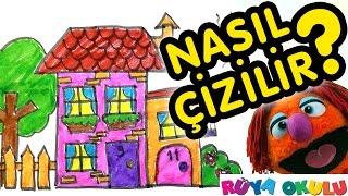 Nasıl Çizilir? - Ev - Sürpriz hediye veriyorum - Çocuklar İçin Resim Çizme - RÜYA OKULU