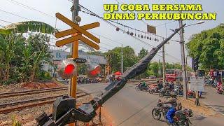 UJI COBA RESMI  Palang Kereta Api Baru WANTECH JPL 58A Bintaro Permai