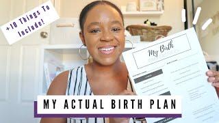 Top 10 Things That Go On Your BIRTH PLAN  MY ACTUAL BIRTH PLAN for Baby #1  TheFortitudeFix