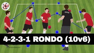 4-2-3-1 positional rondo 10v6