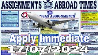 Assignment Abroad Times Today Newspaper 1772024 gulf job vacancy 2024