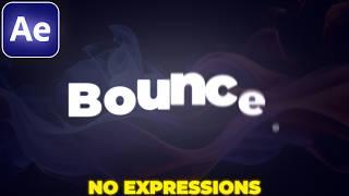 BOUNCE TEXT Animation in After Effects  NO EXPRESSIONS