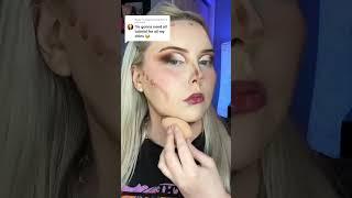 How to Contour a Double Chin  #makeup #contour #makeuplooks #plussize #illusion #contouring #grwm