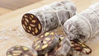 Chocolate Salami Recipe  How to Make Chocolate Salami Dessert