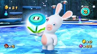 Rabbids eat Ice Flower in Super Mario Galaxy