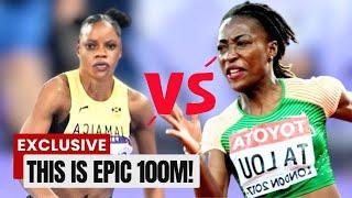 Tia Clayton Battles Marie-Josee Ta Lou  Women’s 100 Meters – Zurich Diamond League 2024