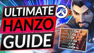 THE ULTIMATE HANZO GUIDE to RANK UP FAST - DPS Tips Settings Aim - Overwatch 2 Guide