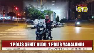 SAMSUNDA POLİS MOTOSİKLETİ ÇEKİCİ İLE ÇARPIŞTI