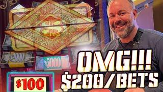 $200BETS ONLY MY BIGGEST JACKPOT EVER on DOUBLE TOP DOLLAR & 5 HAND PAYS