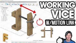 WORKING VISE in Fusion 360 with Motion Link Joints Cylinder and Slider Joint Tutorial