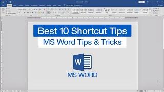 Best 10 Shortcut Tips and Tricks in Microsoft Word  Microsoft Word Tutorial