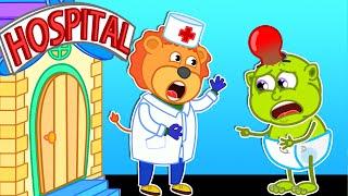 Lion Family  Yes Yes Stay Healthy Sick Song  Cartoon for Kids