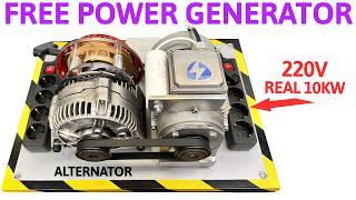 Infinite Energy Generator with a Car Alternator - Liberty Engine 4.0