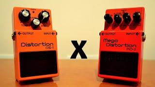 Boss Distortion DS-1  x  Boss Mega Distortion MD-2