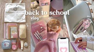 Back to school vlog 5am morning routine studying at café organizing pencils lots of coffee