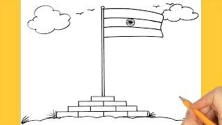 How to Draw Indian National Flag  Independence Day Special National Flag Drawing  #Flag #India