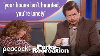 Ron gives advice as a show host naturally  Parks and Recreation