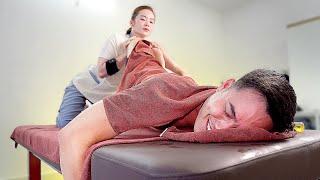 ASMR  She Provided a Truly Relaxing Intense Full Body Massage Therapy