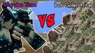 WARDEN TITAN KHỔNG LỒ ĐẤU VỚI 1000 IRON GOLEM TITAN Trong Minecraft - Sinh Vật Chiến #3