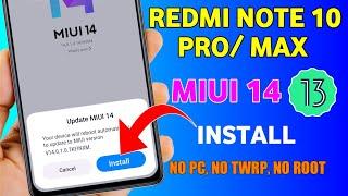 Redmi Note 10 Pro Max MIUI 14 Update Install  How to Update MIUI 14 On Redmi Note 10 Pro Max 