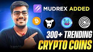 MUDREX ADDED 300+ TRENDING CRYPTO COINS  FOR INVESTMENT  HOW TO INVEST IN CRYPTO IN INDIA #mudrex