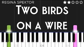 Regina Spektor - Two Birds On a Wire  EASY Piano Tutorial