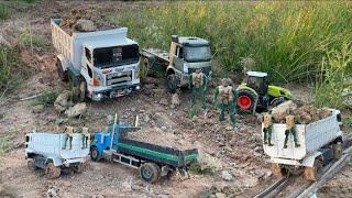 The Rc truck team transports the land to a new location.Amazing Rc Trucks.Rc Dump Truck.Rc Heavy.