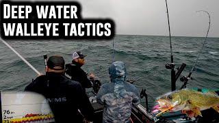 CRUSHING Lake Erie Walleye In Rough Water - How To Troll For Deep Lake Erie Walleye