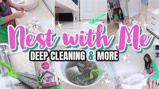 DEEP CLEAN WITH ME  NESTING MOTIVATION  CLEAN ORGANIZE + NEST WITH ME PREGNANT 2023  HOMEMAKING