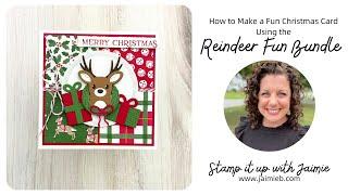 How to Make a Fun Christmas Card with the Reindeer Fun Bundle