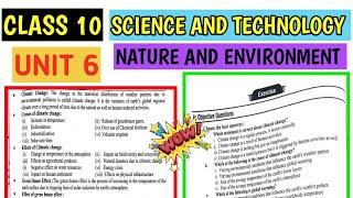 Class 10 science unit 6 nature and environment Full exercise in English  Science guide 2080