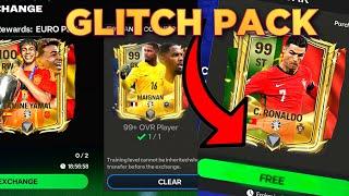 Glitch Euro Pack Free 98-99 OVR Ronaldo Exchange Euro Best XI Pack in FC Mobile 24
