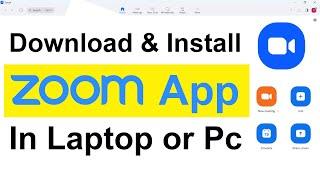 How to Download and Install Zoom App on Computer or Laptop  Zoom App Kaise Download & Install Kare