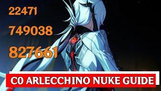 C0 Arlecchino Nuke Guide  Arlecchino Showcase  Nuke Build  Genshin impact