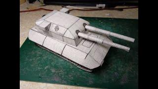 Building E 100 Uber Fictional Super Heavy Tank #papercraft #paperart #sciencefiction #fantasy