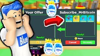 They Traded Me The RAREST 290M EVENT EGG PETS In Clicker Simulator Update Roblox