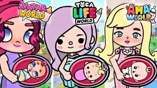 Avatar World Baby vs Toca Boca Baby vs Aha World Baby   Avatar World & Toca Life World Stories