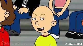 Caillou hits the ball backblows the gameGrounded