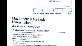 2024 VCE Methods Exam 2 Suggested Solutions