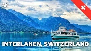 Interlaken Switzerland Walking Tour - 4K