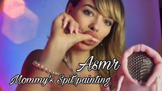 ASMR - Mommy clean your face with Spit paint  personal attention  role play 