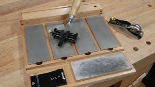 Sharpening Station Build How I sharpen Trend honing guide DMT diamond plate.