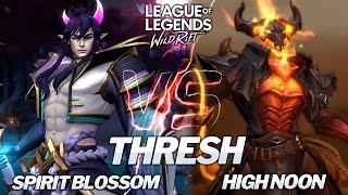 Spirit Blossom Thresh VS High Noon Thresh Skins Comparison Wild Rift