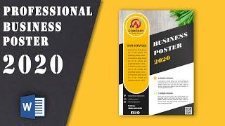 Create modern business poster in ms word  company brochure design 2020