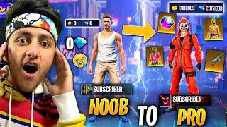 Free Fire Noob To Pro Rich Account   Got Everything And 9999 Diamond - Garena Free Fire