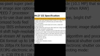 Nikon Z7 III - Biggest Sensor  #shorts #nikonz7iii